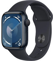 Apple Watch Series 9 41mm Midnight Aluminum Case with Midnight Sport Band M/L GPS (Қараңғы түн)