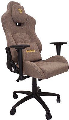 Кресло игровое Gamdias ZELUS M3 Weave, коричневый, ткань, 140 кг, 3D, 90°-150°, крестовина металл