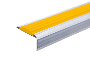 Тактильная лента угловая в алюминиевом профиле противоскользящая без флуоресцентной ленты