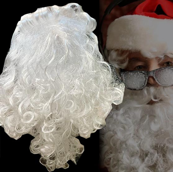 Борода Деда Мороза 40 см белая
