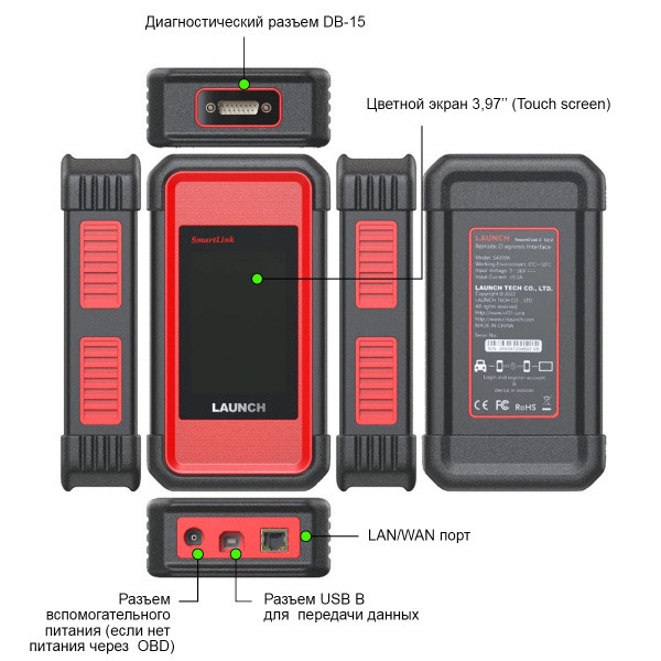 Внешний вид диагностического модуля Launch Smartlink C HD