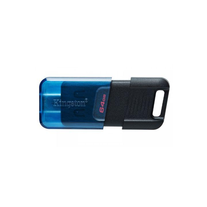 Флэш-накопитель Kingston 64Gb USB-C 3.2 Data Traveler 80M (Blue-Black)