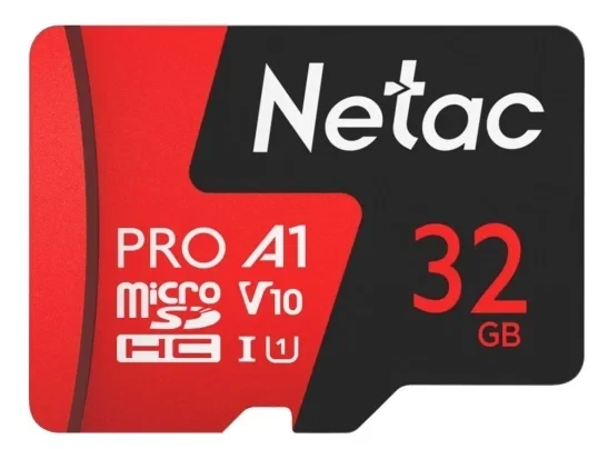 Карта памяти MicroSD, Netac P500 Extreme Pro 32GB 100MB/s Class 10, + SD Adapter - фото 1 - id-p112809351