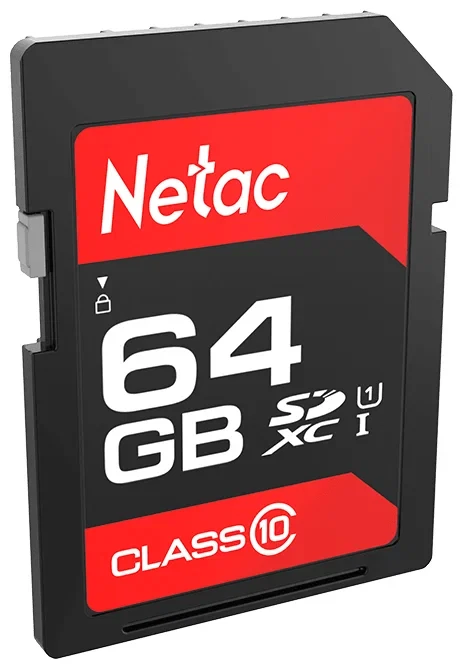 Карта памяти SD, Netac P600 SDXC 64GB, U1/C10, Up to 90MB/s - фото 1 - id-p112809390