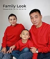 Свитшот Family Look Oversize красный