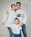 Свитшот Family Look Oversize серый меланж, фото 2