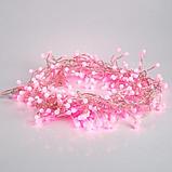 Гирлянда Мишура LED 3 м прозрачный ПВХ, 288 диодов, цвет розовый, фото 7