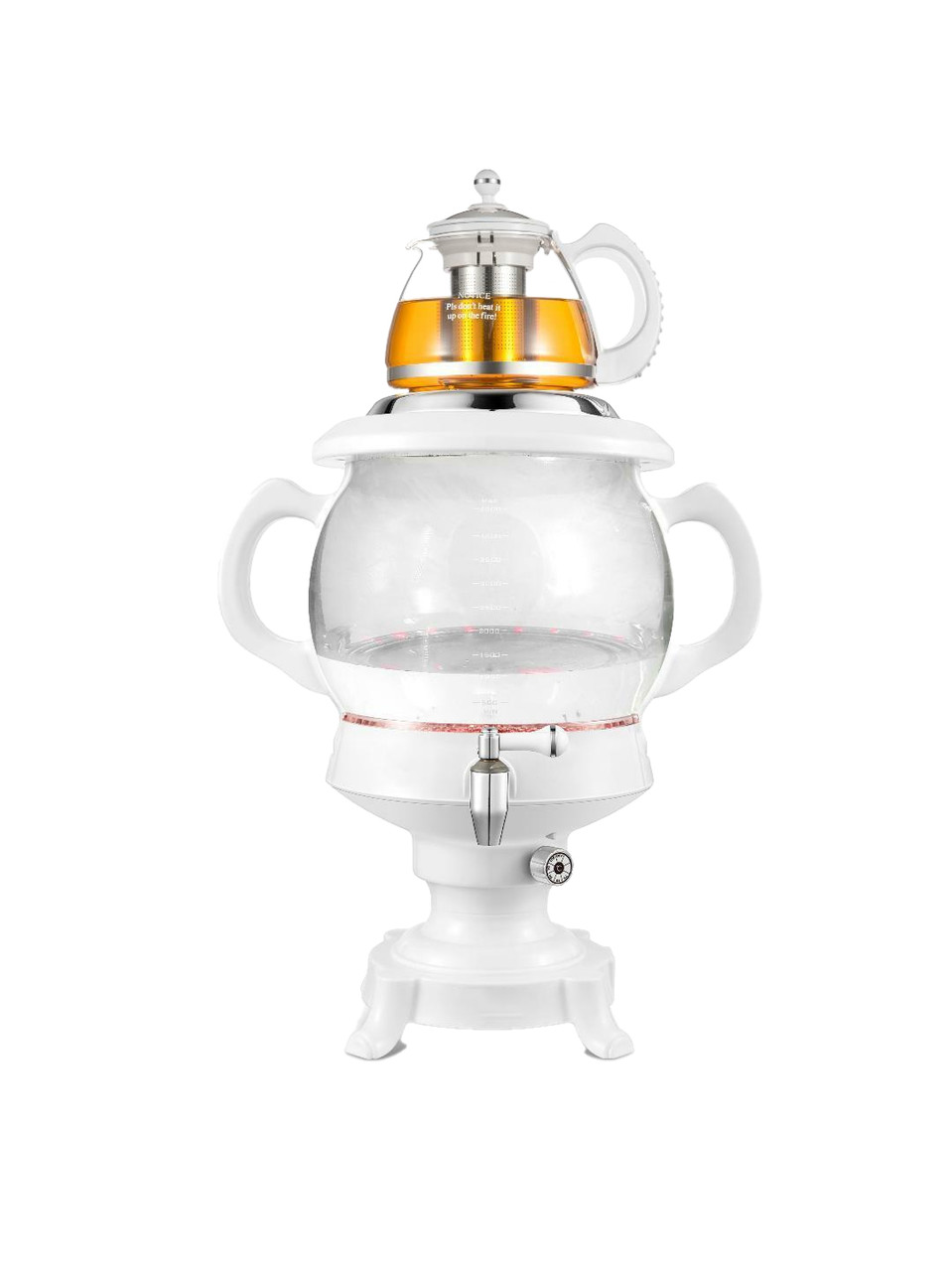 Самовар-термопот электрический с заварочным чайником White Tri Tower TT-30G - фото 1 - id-p112810703