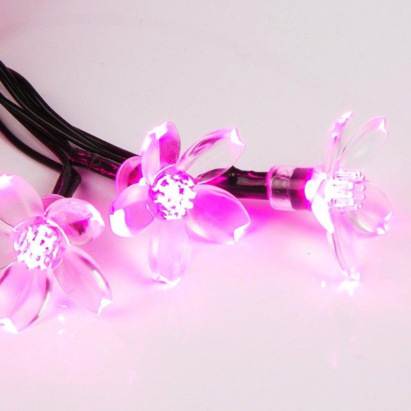 Гирлянда светодиодная Цветы Сакуры 50 LED РОЗОВЫЕ 7 метров с контроллером - фото 3 - id-p112786941