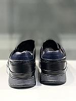 Кроссовки мужские кожаные черного цвета в Алматы. Качественная мужская обувь., фото 3