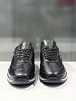 Кроссовки мужские кожаные черного цвета в Алматы. Качественная мужская обувь., фото 5