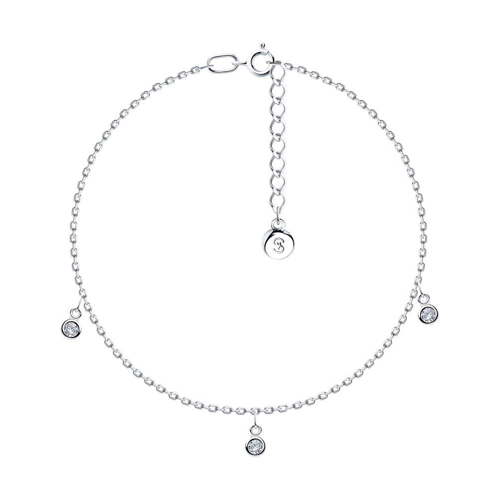 Браслет из серебра с фианитами SOKOLOV 94050505 серебро с родием, фото 1