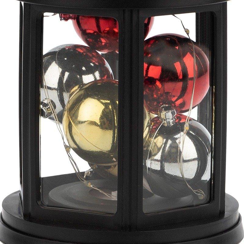 Декоративный фонарь с шариками 12х12х20,6 см, черный корпус, теплый белый цвет свечения NEON-NIGHT - фото 5 - id-p112786983