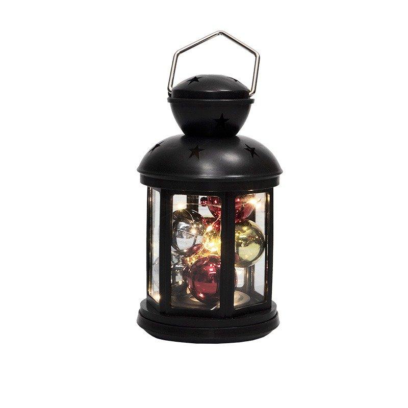Декоративный фонарь с шариками 12х12х20,6 см, черный корпус, теплый белый цвет свечения NEON-NIGHT - фото 9 - id-p112786983