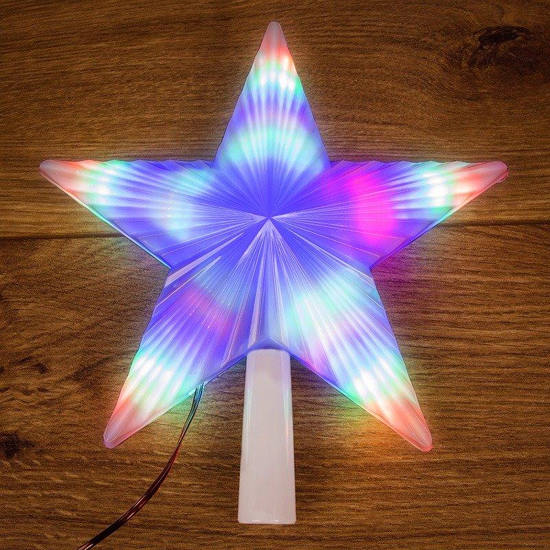 Фигура светодиодная Звезда на елку цвет: RGB, 31 LED, 22 см - фото 1 - id-p112787003