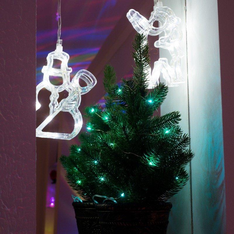 Фигура светодиодная Санта Клаус на присоске с подвесом, цвет белый - фото 5 - id-p112787014