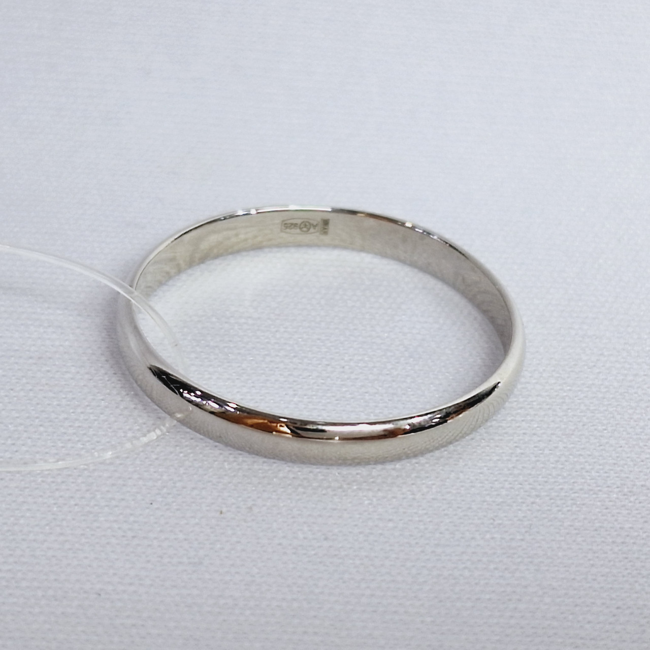Серебряное обручальное кольцо Aquamarine 50345.5 покрыто родием коллекц. Love story - фото 1 - id-p102794144