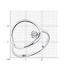 Кольцо из серебра с фианитом SOKOLOV 94013871 серебро с родием, фото 3