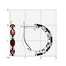 Серьги из серебра с гранатами SOKOLOV 92022139 покрыто  родием с английским замком, фото 3