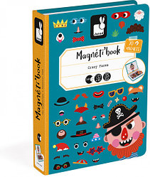 Магнитная книга Janod Смешные лица - мальчик