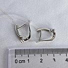 Серьги Aquamarine 040139.5 серебро с родием вставка бриллиант, фото 3