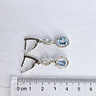 Серьги из серебра с топазами и фианитами Diamant 94-321-02046-1 покрыто  родием, фото 3