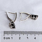 Серьги из серебра с раухтопазами и фианитами Diamant 94-321-02040-3 покрыто  родием, фото 3