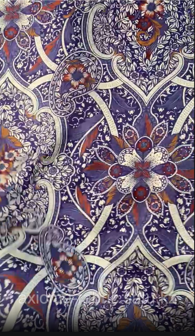 Французский шёлковый твил пейсли Восточная мозаика - фото 1 - id-p112815424
