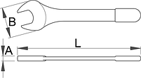 Ключ рожковый односторонний изолированный - 110/2VDEDP UNIOR, фото 3
