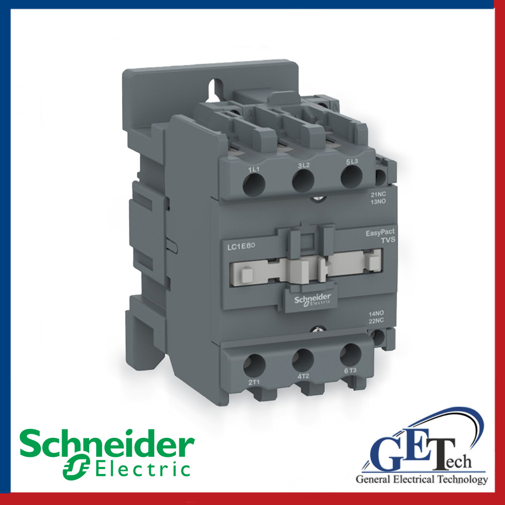 Контактор E 3Р 80А/ 95А 1НО+1НЗ 400В AC3 220В 50ГЦ Schneider Electric LC1E80M5/ LC1E95M5, фото 1