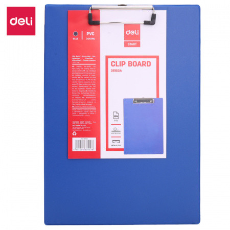 Папка-планшет DELI, А4, 0,18 мм, синяя - фото 1 - id-p63802292