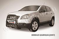 Кенгурятник d57 высокий черный Slitkoff для Slitkoff для Nissan Qashqai (2006-2010)