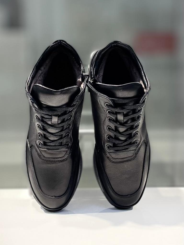 Мужские высокие кожаные кроссовки. Зимняя качественная обувь. - фото 2 - id-p112821306