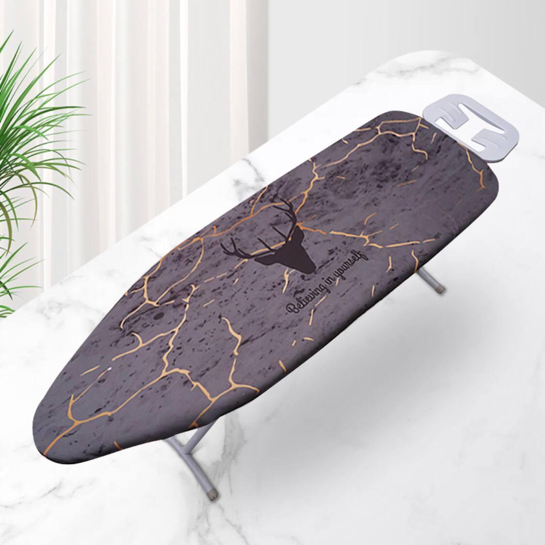 Чехол для гладильной доски плотный Ironing board cover 140х50 см серый мрамор
