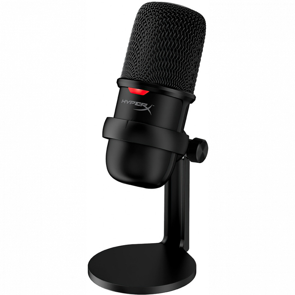 Настольный микрофон HyperX SoloCast HMIS1X-XX-BK (4P5P8AA) на подставке - фото 1 - id-p112826059