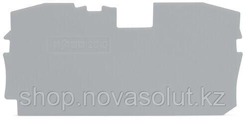 Торцевая и промежуточная пластина; толщина 1 мм; серый WAGO 2010-1291