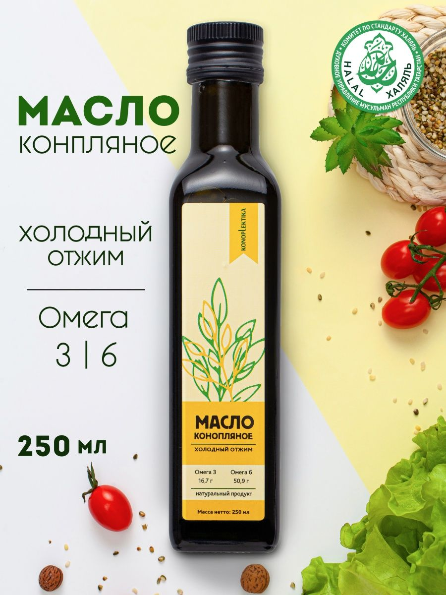 Konoplektika Масло конопляное холодный отжим, 250 мл