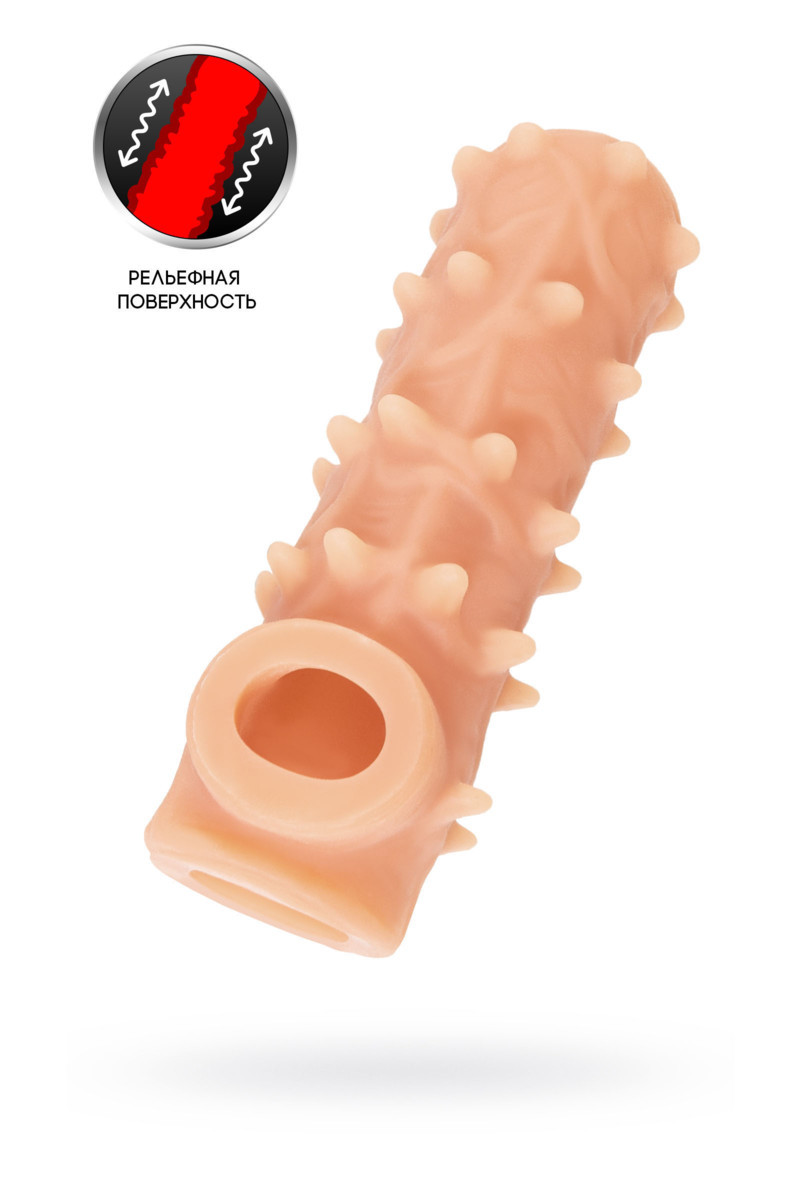 Насадка KOKOS с дополнительной стимуляцией, реалистичная,TPE, телесный, 14 см NS 006-L
