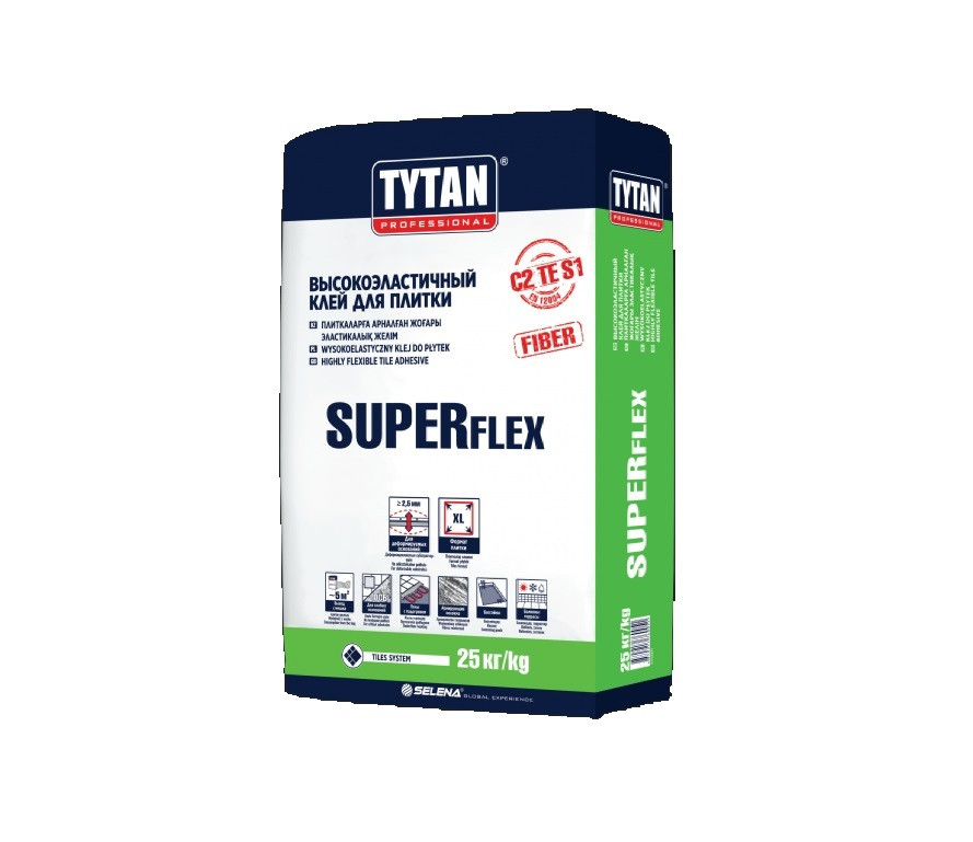 Высокоэластичный Клей Для Плитки TYTAN SUPERFLEX 25кг - фото 1 - id-p112828219