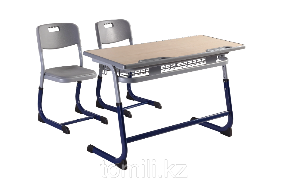 Парта школьная 2-х местная с двумя стульями - фото 1 - id-p102970479