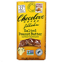 Chocolove, Бельгийский Молочный шоколад Соленая арахисовая паста, 33% какао (90 г)