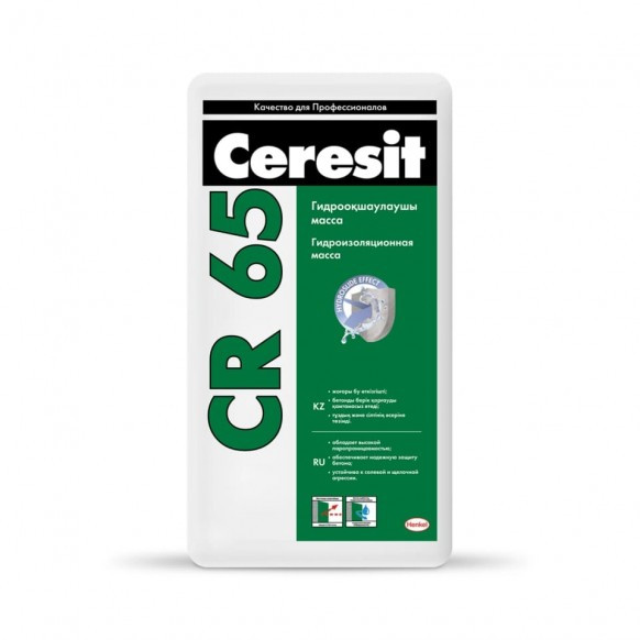 Цементная масса Ceresit CR 65 гидроизоляционная 25 кг - фото 1 - id-p112845820