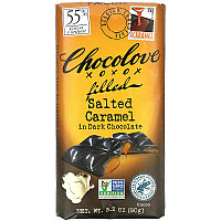 Шоколад, Бельгиялық қара шоколад Тұздалған карамель, 55% какао (90 г)