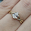 Золотое кольцо фианит ж/з 1,66 г.  585 проба, 17,5 размер, фото 10