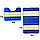 Коврик для ванной двойка 80х50 см и 50х40 см синий, фото 2