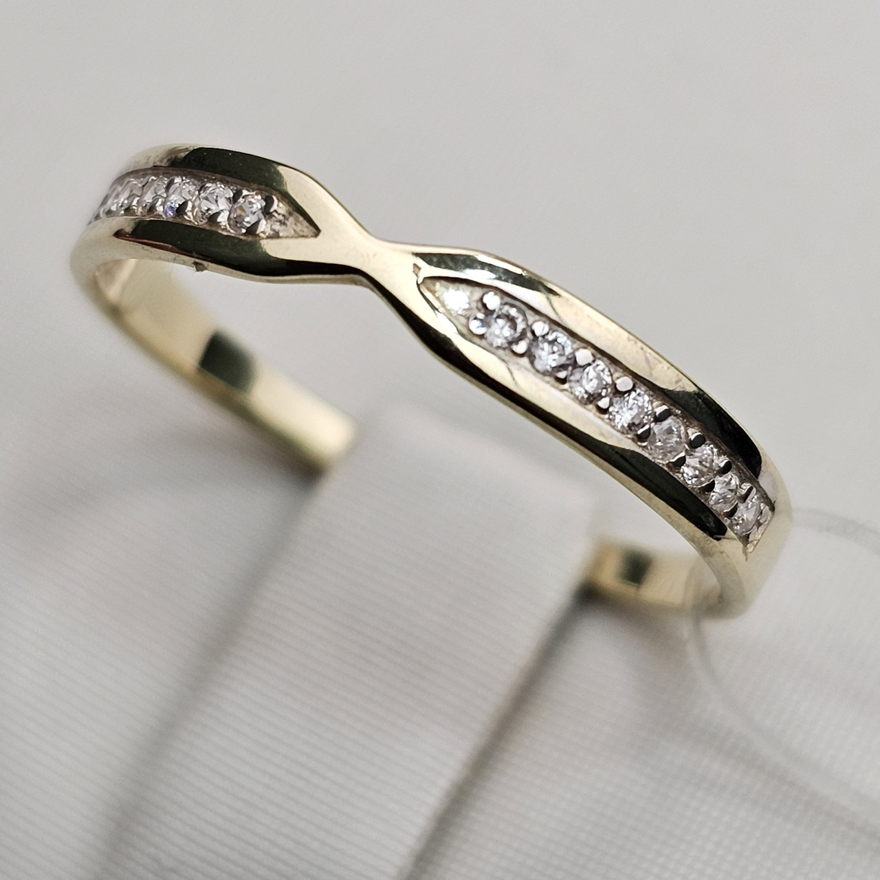 Золотое кольцо фианит ж/з 1,02 г. 585 проба, 16,5 размер - фото 5 - id-p112815514