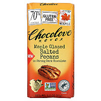 Chocolove, Бельгийский Крепкий Тёмный шоколад Соленый пекан в кленовой глазури, 70% какао (90 г)