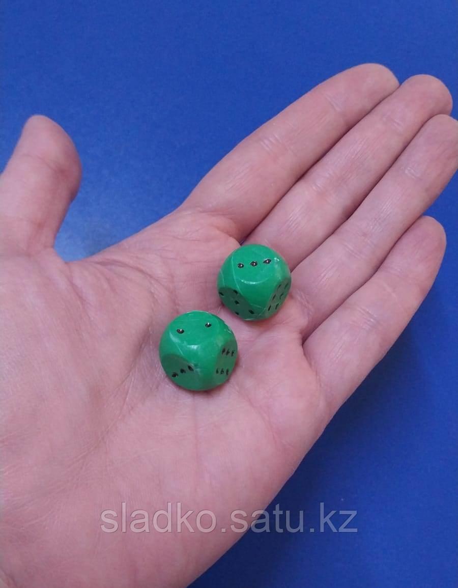Кости игральные Зарики Кубики 1,5х1,5 см зеленые 1 шт - фото 4 - id-p112846383