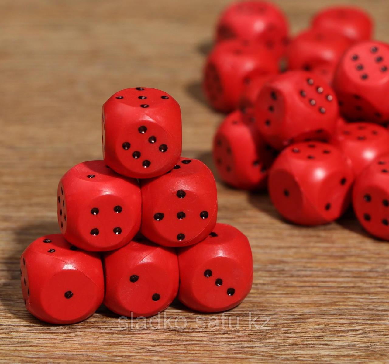 Кости игральные Зарики Кубики 1,5х1,5 см красные 1 шт - фото 1 - id-p112846526