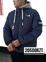 Куртка TNF тем син сер капюш 6802